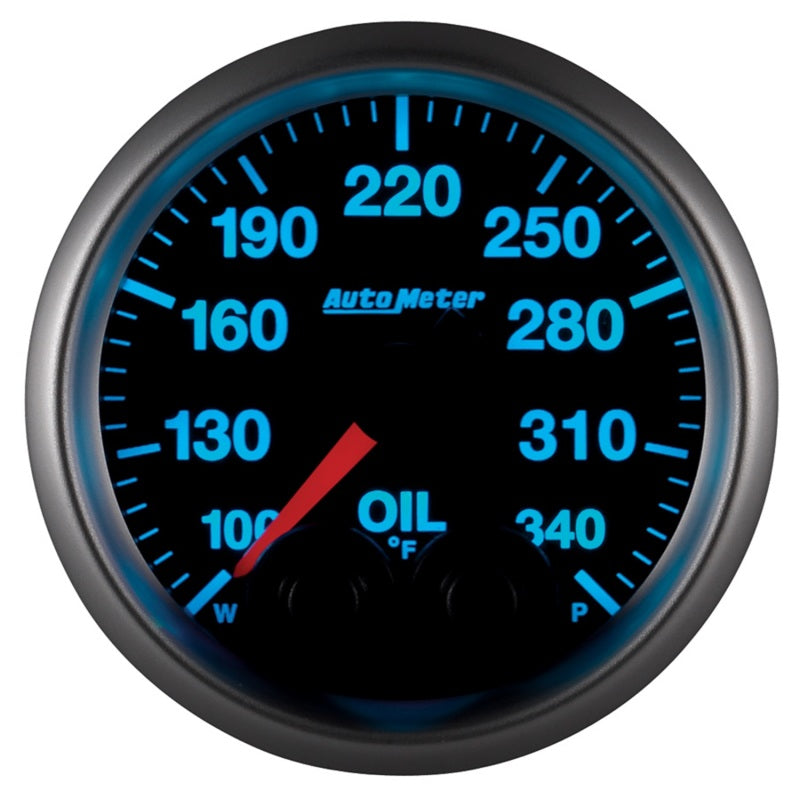 Autometer Elite 52mm 100-340 Deg F Oil Temp Peak & Warn w/ Electronic Control Gauge AutoMeter ATM5640