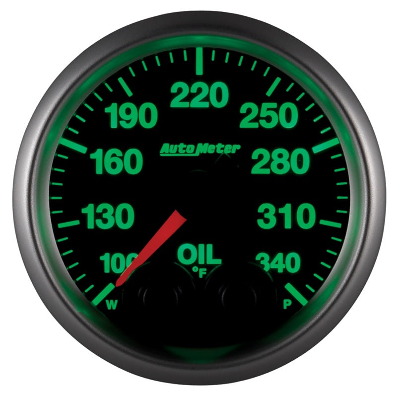 Autometer Elite 52mm 100-340 Deg F Oil Temp Peak & Warn w/ Electronic Control Gauge AutoMeter ATM5640