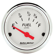 Load image into Gallery viewer, AutoMeter Gauge Fuel Level 2-1/16in. 73 Ohm(e) to 10 Ohm(f) Elec Arctic White AutoMeter ATM1316