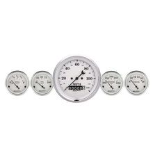 Load image into Gallery viewer, AutoMeter Gauge Kit 2 Pc. Quad &amp; Speedometer 3-3/8in. Old Tyme White AutoMeter ATM1600