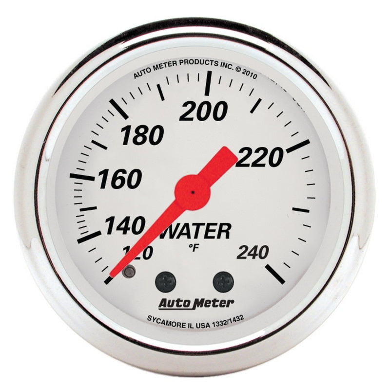 AutoMeter Gauge Kit 5 Pc. 3-1/8in. & 2-1/16in. Mech. Speedo. Wtmp & Oilp Arctic Wht AutoMeter ATM1311