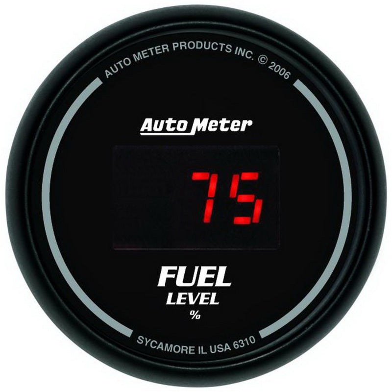 AutoMeter Gauge Kit 5 Pc. 3-3/8in. & 2-1/16in. Elec Speedo Digital Black Dial W/ Red Led AutoMeter ATM6300