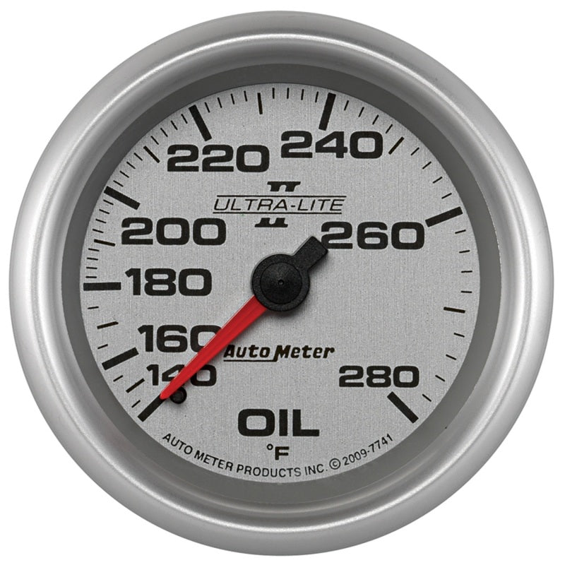 AutoMeter Gauge Oil Temp 2-5/8in. 140-280 Deg. F Mechanical Ultra-Lite II AutoMeter ATM7741