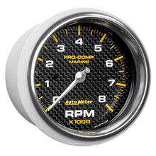 Load image into Gallery viewer, Autometer Marine Carbon Fiber 3-3/8in 8k RPM Tachometer - Black Ops Auto Works
