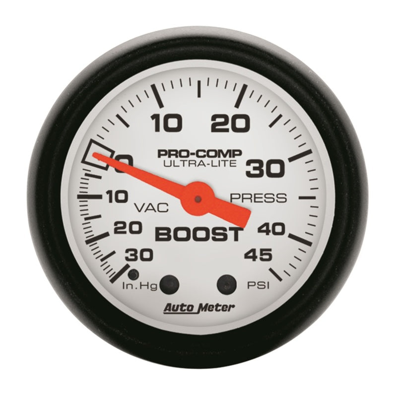 Autometer Phantom 52mm 30in Hg-Vac/45PSI Mechanical Vacuum/Boost Gauge - Black Ops Auto Works