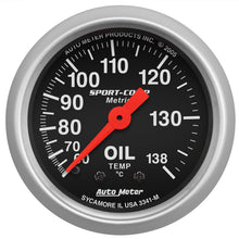 Load image into Gallery viewer, Autometer Sport 2in Oil Temp Metric, 60-140c. Mech - Black Ops Auto Works