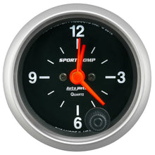 Load image into Gallery viewer, Autometer Sport-Comp 2-1/16in. 12 Hour Analog Clock Gauge - Black Ops Auto Works