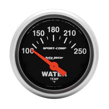 Load image into Gallery viewer, Autometer Sport-Comp 52mm 100-250 Deg F Electronic Water Temp Gauge - Black Ops Auto Works