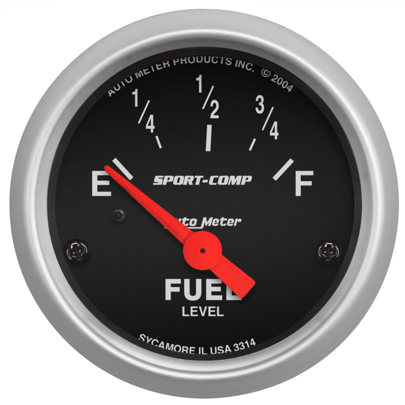 Autometer Sport Comp 52mm Short Sweep Electronic Fuel Level Gauge - Black Ops Auto Works