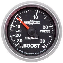 Load image into Gallery viewer, Autometer Sport-Comp II 52mm 30 PSI Mechanical Boost Vacumm Gauge - Black Ops Auto Works