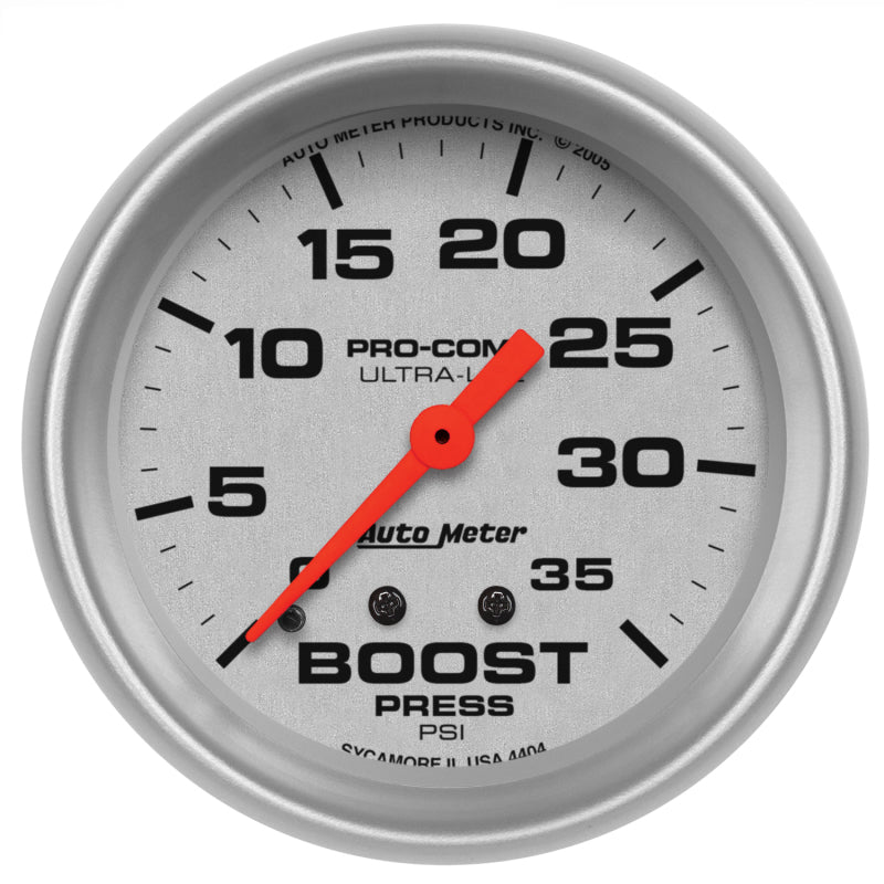 Autometer Ultra-Lite 2 5/8in Mechanical Boost Gauge AutoMeter ATM4404