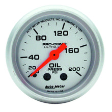 Load image into Gallery viewer, Autometer Ultra-Lite 52mm 0-200 PSI Mechanical Oil Pressure Gauge - Black Ops Auto Works