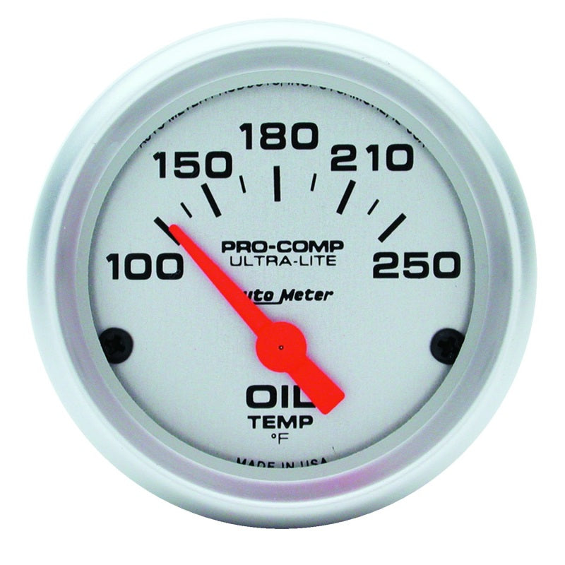 Autometer Ultra-Lite 52mm 100-250 Deg F Electronic Oil Temperature Gauge - Black Ops Auto Works