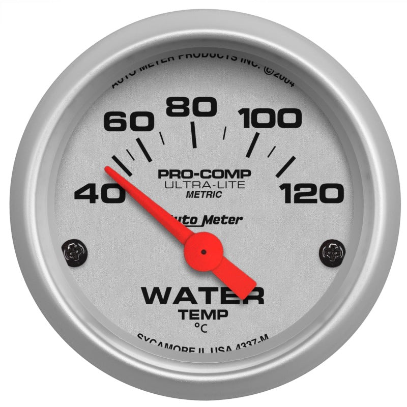 Autometer Ultra-Lite 52mm 40-120 Deg C Short Sweep Electronic Water Temp Gauge - Black Ops Auto Works