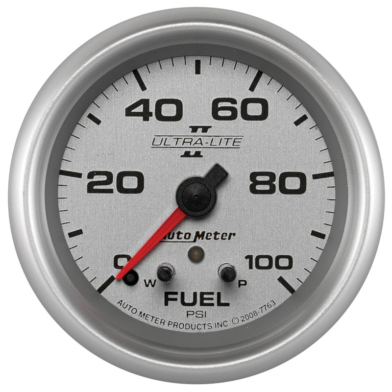 Autometer Ultra-Lite II 2 5/8in 0-100 PSI Full Sweep Electronic Fuel Pressure Gauge AutoMeter ATM7763