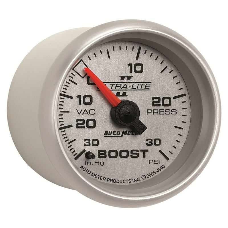 Autometer Ultra-Lite II 52mm 30 PSI Mechanical Boost Gauge - Black Ops Auto Works