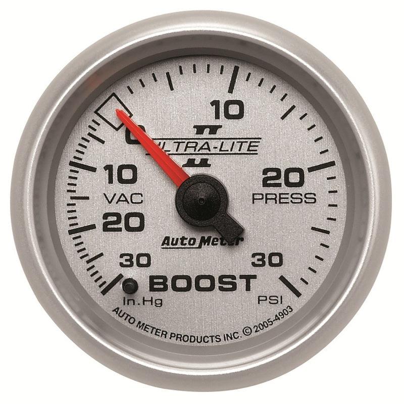 Autometer Ultra-Lite II 52mm 30 PSI Mechanical Boost Gauge - Black Ops Auto Works