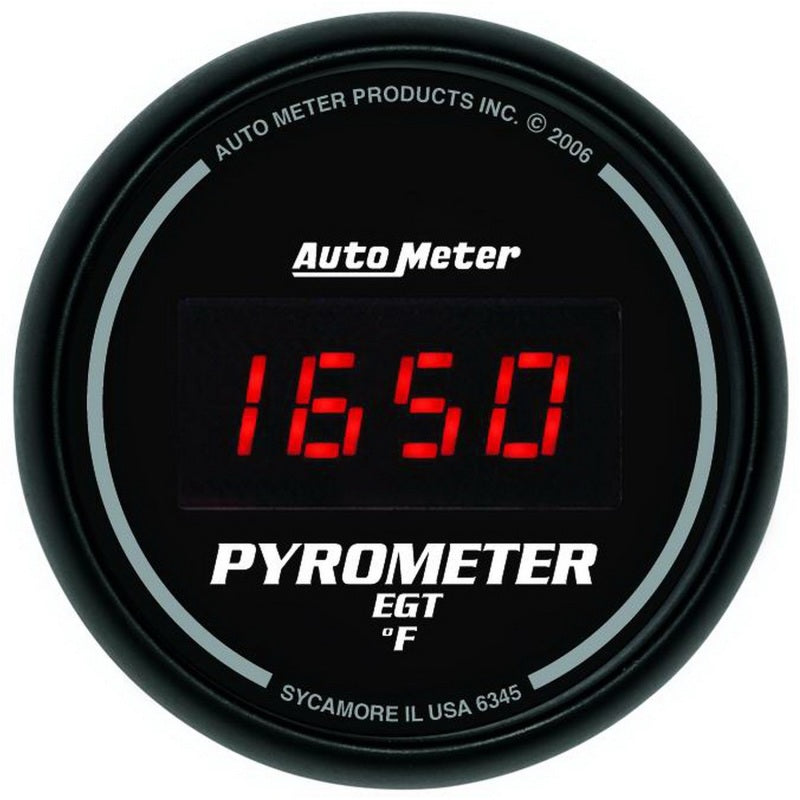 Autometer Z Series 52mm 0-2000 Deg F Digital EGT/Pyrometer Gauge - Black Ops Auto Works