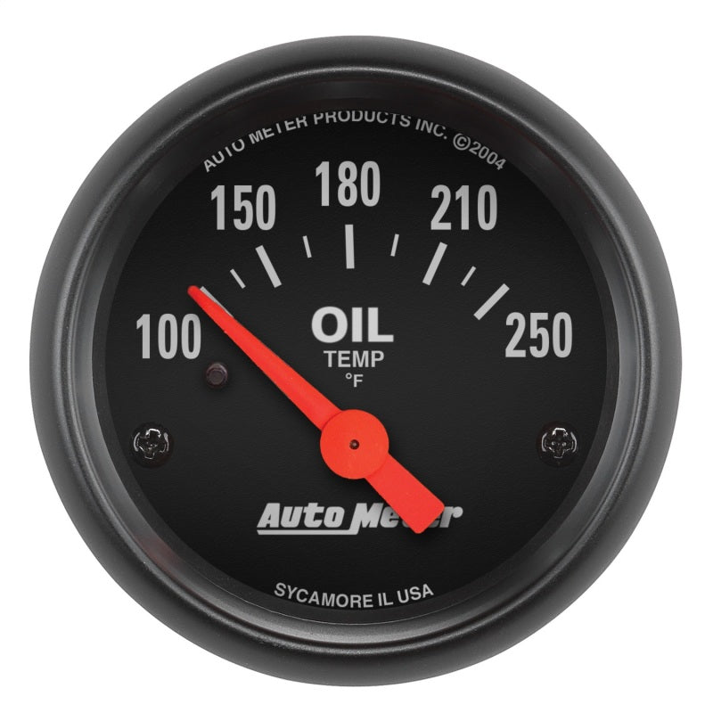 Autometer Z-Series 52mm 100-250 Degrees F. SSE Oil Temp Gauge - Black Ops Auto Works