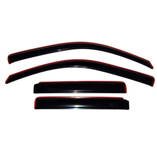 AVS 02-06 Chevy Trailblazer EXT Ventvisor In-Channel Front & Rear Window Deflectors 4pc - Smoke-AVS-AVS194240