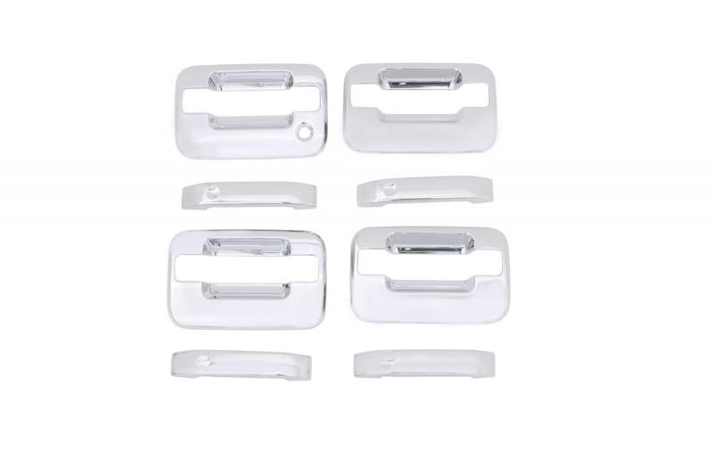 AVS 04-14 Ford F-150 (No Keypad/Passenger Keyhole) Door Handle Covers (4 Door) 8pc Set - Chrome-AVS-AVS685302
