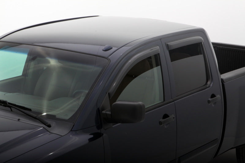 AVS 04-15 Nissan Titan Crew Cab Ventvisor Outside Mount Window Deflectors 4pc - Smoke-AVS-AVS94858