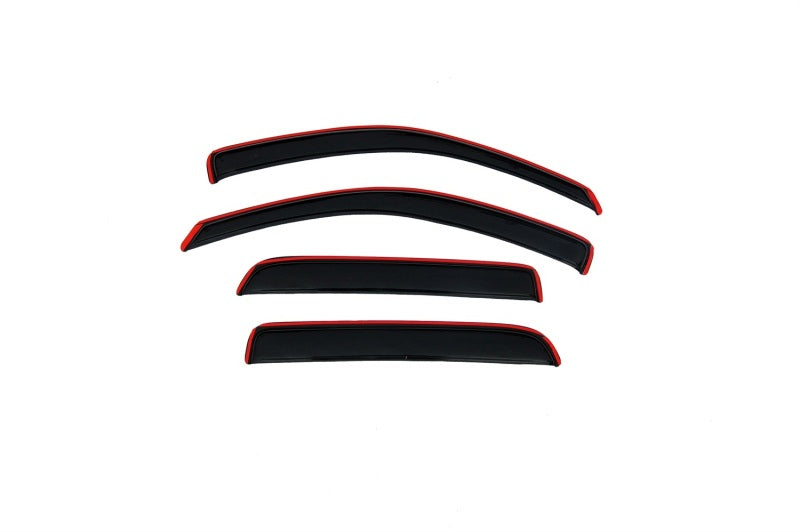 AVS 05-11 Dodge Dakota Quad Cab Ventvisor In-Channel Front & Rear Window Deflectors 4pc - Smoke-AVS-AVS194656