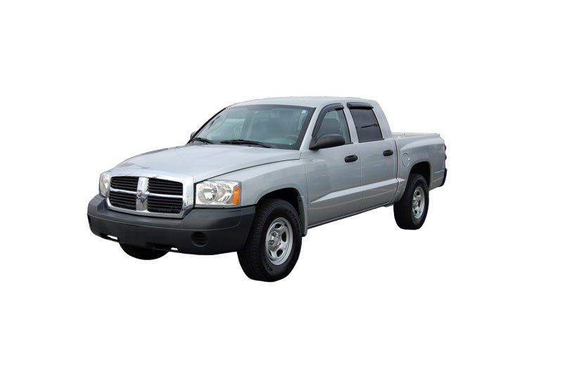 AVS 05-11 Dodge Dakota Quad Cab Ventvisor Outside Mount Window Deflectors 4pc - Smoke-AVS-AVS94656