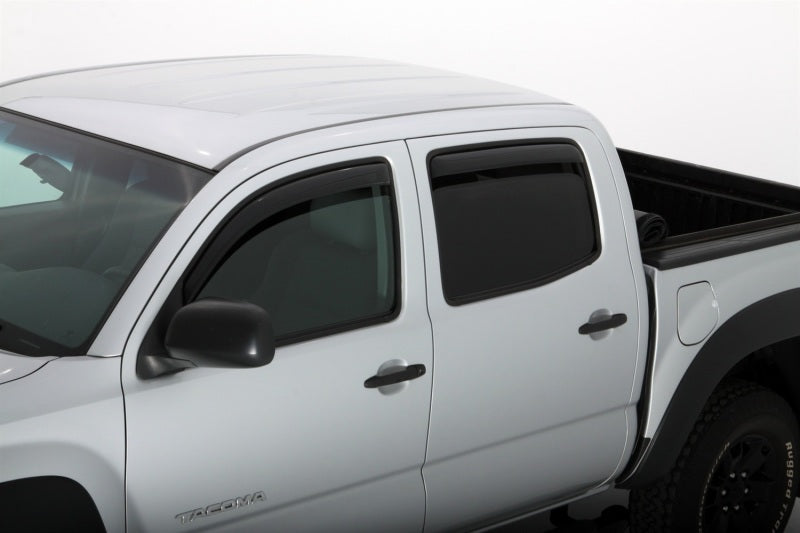 AVS 05-15 Toyota Tacoma Double Cab Ventvisor In-Channel Front & Rear Window Deflectors 4pc - Smoke-AVS-AVS194056