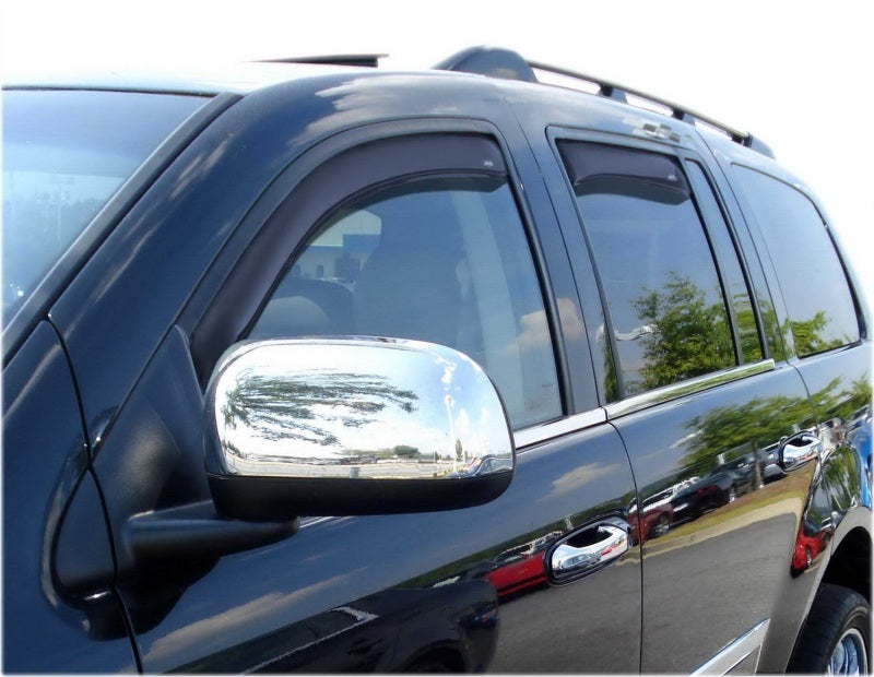 AVS 07-10 Chrysler Aspen Ventvisor In-Channel Front & Rear Window Deflectors 4pc - Smoke-AVS-AVS194344
