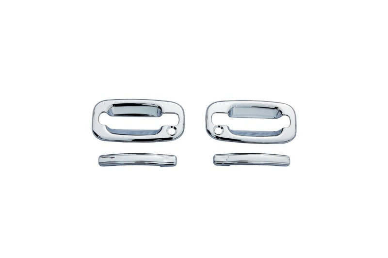 AVS 07-13 Chevy Silverado 1500 Door Handle Covers (2 Door) 4pc Set - Chrome-AVS-AVS685111