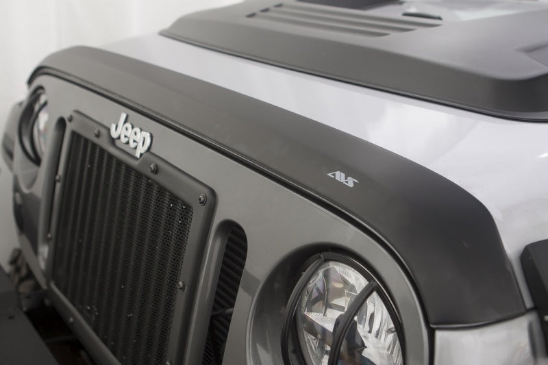 AVS 07-18 Jeep Wrangler Unlimited Ventvisor & Aeroskin Deflector Combo Kit - Matte Black-AVS-AVS56034060