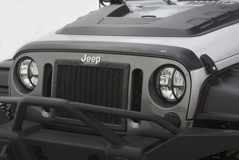 AVS 07-18 Jeep Wrangler Unlimited Ventvisor & Aeroskin Deflector Combo Kit - Matte Black-AVS-AVS56034060