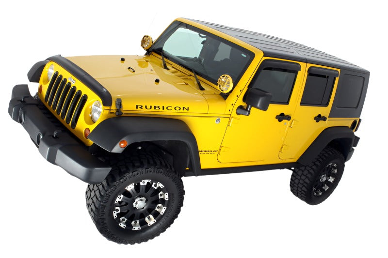 AVS 07-18 Jeep Wrangler Unlimited Ventvisor Outside Mount Window Deflectors 4pc - Smoke-AVS-AVS94249