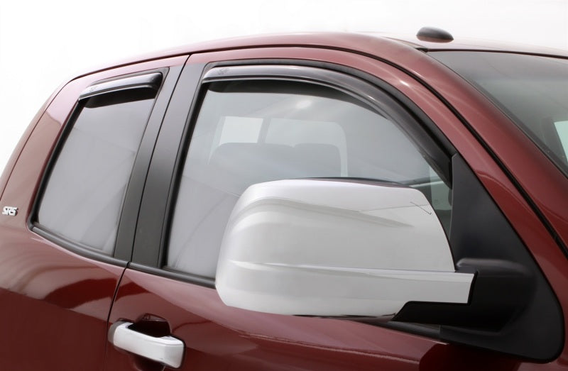 AVS 07-18 Toyota Tundra Double Cab Ventvisor In-Channel Front & Rear Window Deflectors 4pc - Smoke-AVS-AVS194761