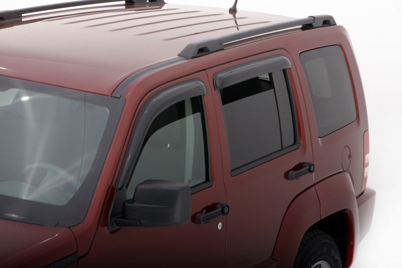 AVS 08-14 Jeep Liberty Ventvisor Outside Mount Window Deflectors 4pc - Smoke-AVS-AVS94964
