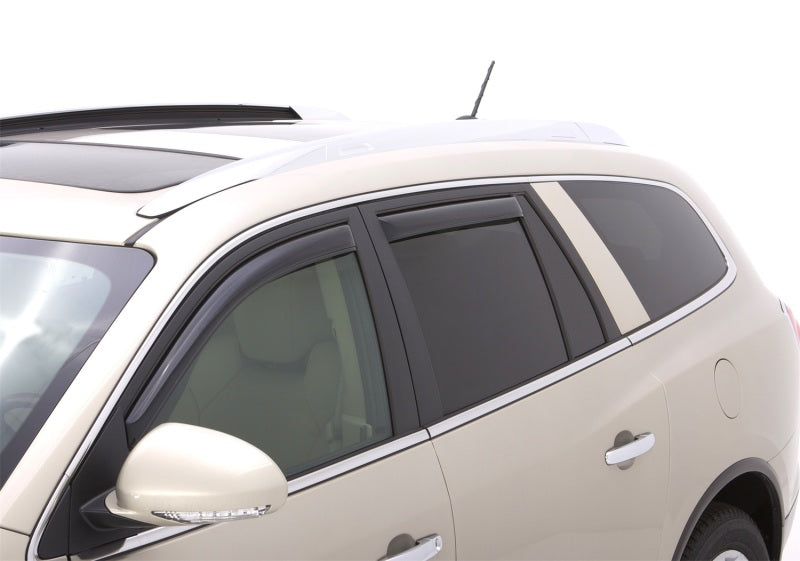 AVS 08-17 Buick Enclave Ventvisor In-Channel Front & Rear Window Deflectors 4pc - Smoke-AVS-AVS194657