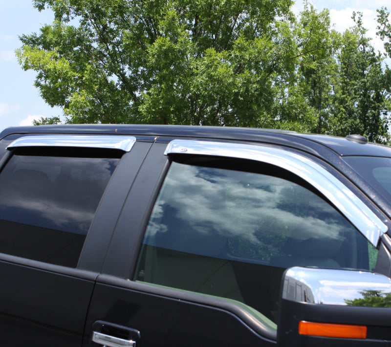 AVS 10-17 Chevy Equinox Ventvisor Outside Mount Front & Rear Window Deflectors 4pc - Chrome-AVS-AVS684166