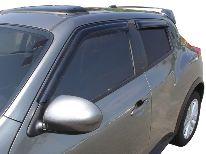 AVS 10-18 Nissan Juke Ventvisor Outside Mount Window Deflectors 4pc - Smoke-AVS-AVS94378