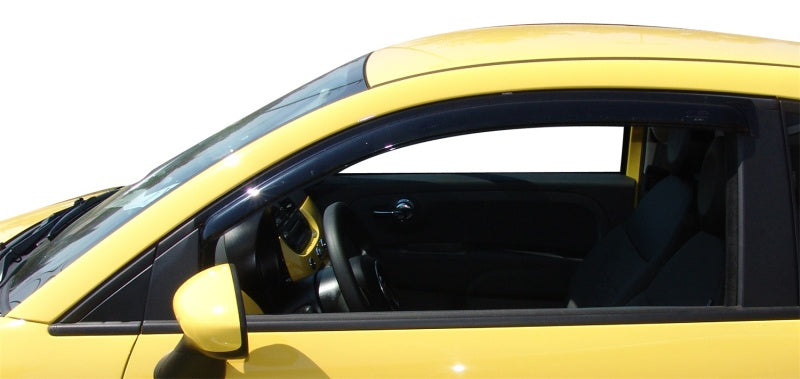 AVS 11-17 Fiat 500 Ventvisor Outside Mount Window Deflectors 2pc - Smoke-AVS-AVS92385