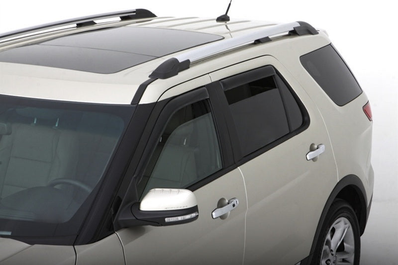 AVS 11-18 Ford Explorer Ventvisor In-Channel Front & Rear Window Deflectors 4pc - Smoke-AVS-AVS194293