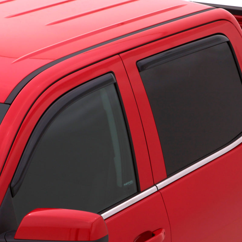 AVS 13-18 Hyundai Santa Fe (Excl. XL Model) Ventvisor Front & Rear Window Deflectors 4pc - Smoke-AVS-AVS194534