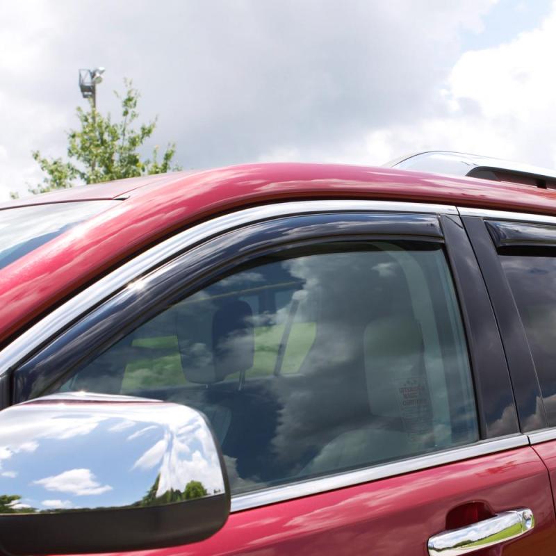 AVS 13-18 Nissan Pathfinder Ventvisor In-Channel Front & Rear Window Deflectors 4pc - Smoke - Black Ops Auto Works