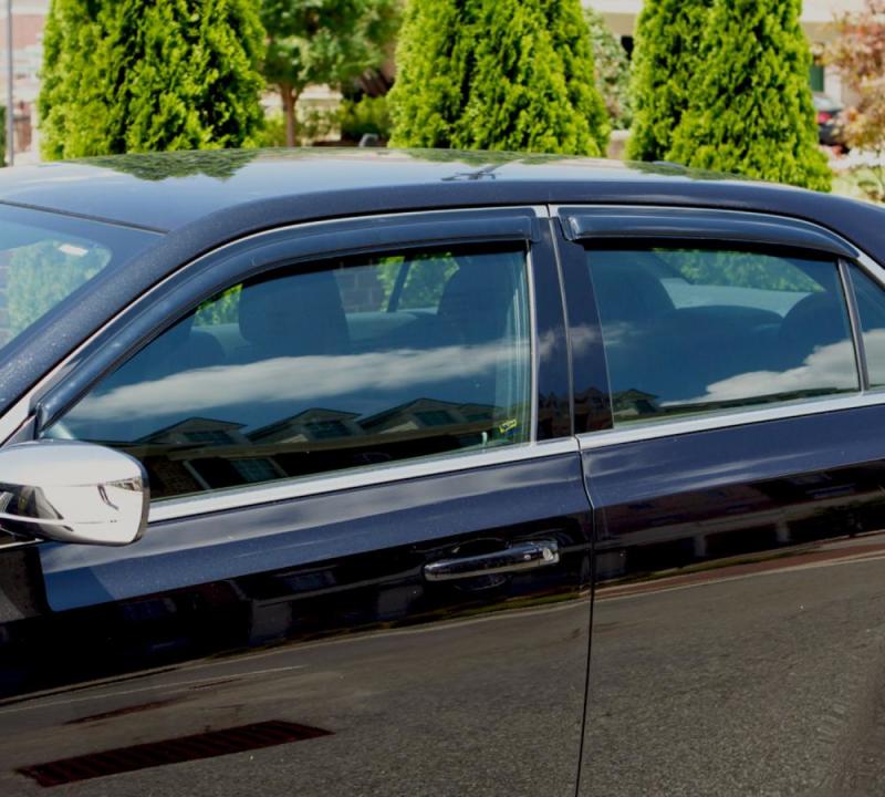 AVS 14-18 Mitsubishi Mirage Ventvisor Outside Mount Window Deflectors 4pc - Smoke-AVS-AVS94363