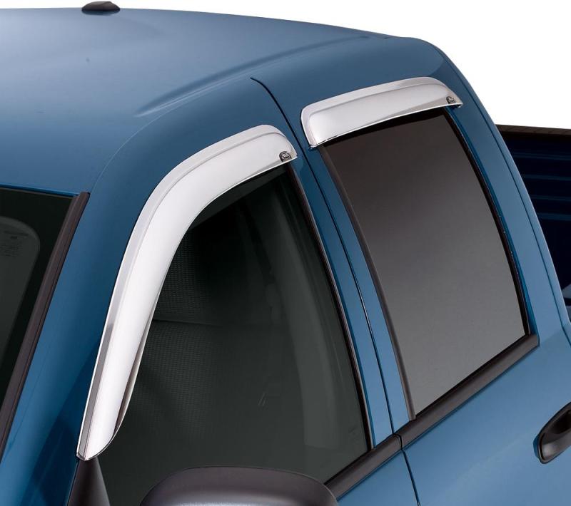 AVS 15-18 Chevy Silverado 2500 Crew Cab Ventvisor Front & Rear Window Deflectors 4pc - Chrome-AVS-AVS684536
