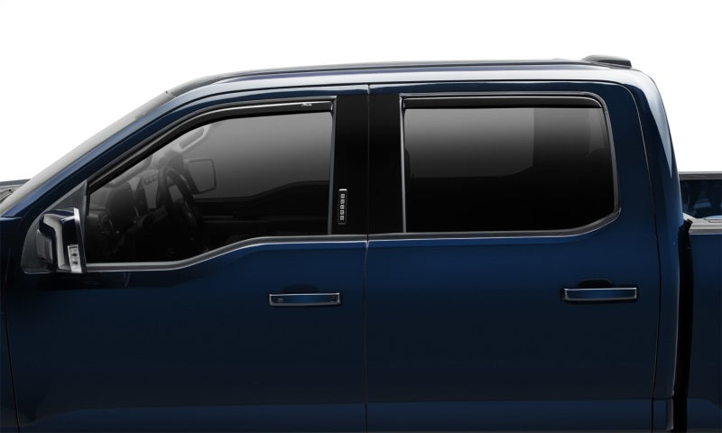 AVS 15-18 Ford F-150 Supercrew Ventvisor In-Channel Front & Rear Window Deflectors 4pc - Smoke-AVS-AVS194975