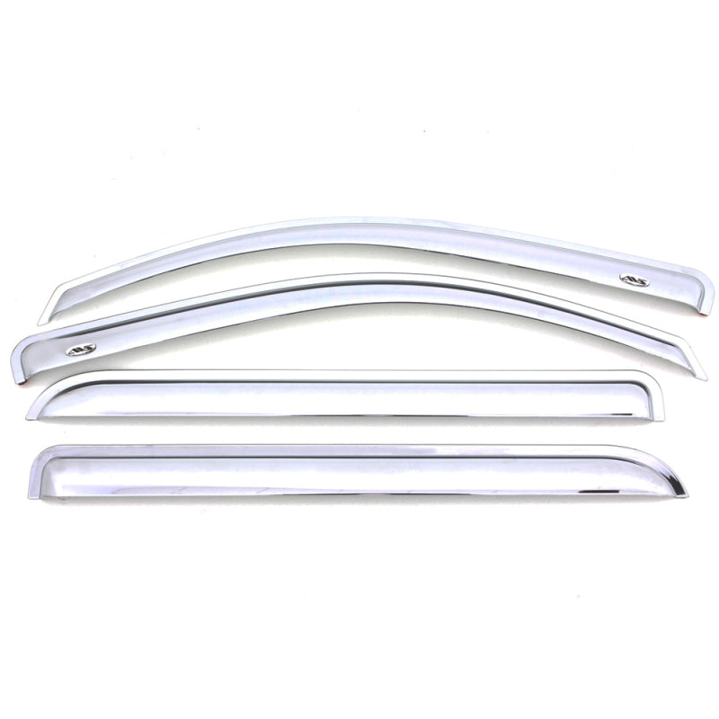 AVS 2019 RAM 1500 Crew Cab Ventvisor Outside Mount Front & Rear Window Deflectors 4pc - Chrome-AVS-AVS684806