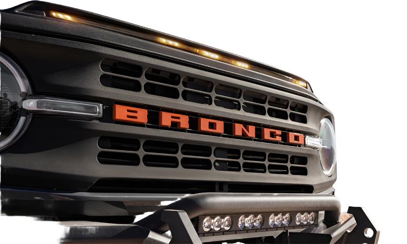 AVS 21-23 Ford Bronco 2/4Dr. Excl. Raptor Aeroskin Lightshield Hood Protector - Black-AVS-AVS753183