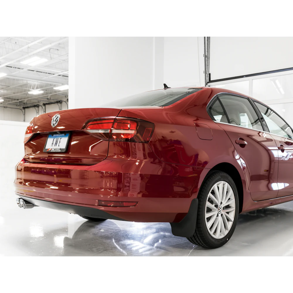 AWE Tuning 09-14 Volkswagen Jetta Mk6 1.4T Track Edition Exhaust - Chrome Silver Tips - product view 3 - AWE part 3020-22032