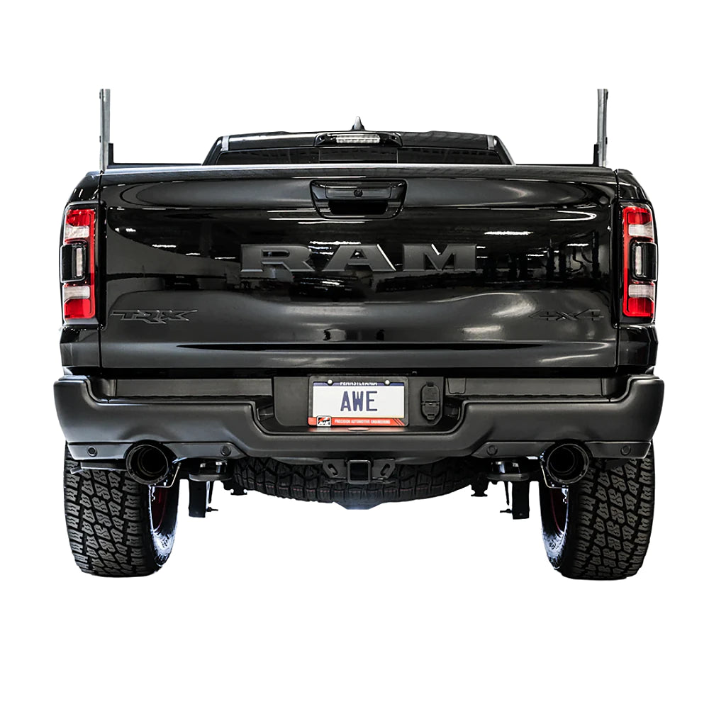 AWE 0FG Catback Exhaust for RAM TRX - Diamond Black Tips - product view 2 - AWE part 3015-33005